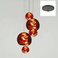 Multi Light Pendant Lamp, Sculptural Melt Design for Interior Spaces