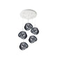 Multi Light Pendant Lamp, Sculptural Melt Design for Interior Spaces