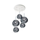 Multi Light Pendant Lamp, Sculptural Melt Design for Interior Spaces