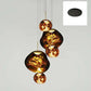 Multi Light Pendant Lamp, Sculptural Melt Design for Interior Spaces