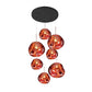 Multi Light Pendant Lamp, Sculptural Melt Design for Interior Spaces