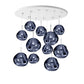 Multi Light Pendant Lamp, Sculptural Melt Design for Interior Spaces