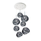Multi Light Pendant Lamp, Sculptural Melt Design for Interior Spaces