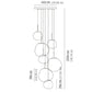 Multi Light Pendant Lamp, Sculptural Melt Design for Interior Spaces