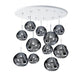 Multi Light Pendant Lamp, Sculptural Melt Design for Interior Spaces