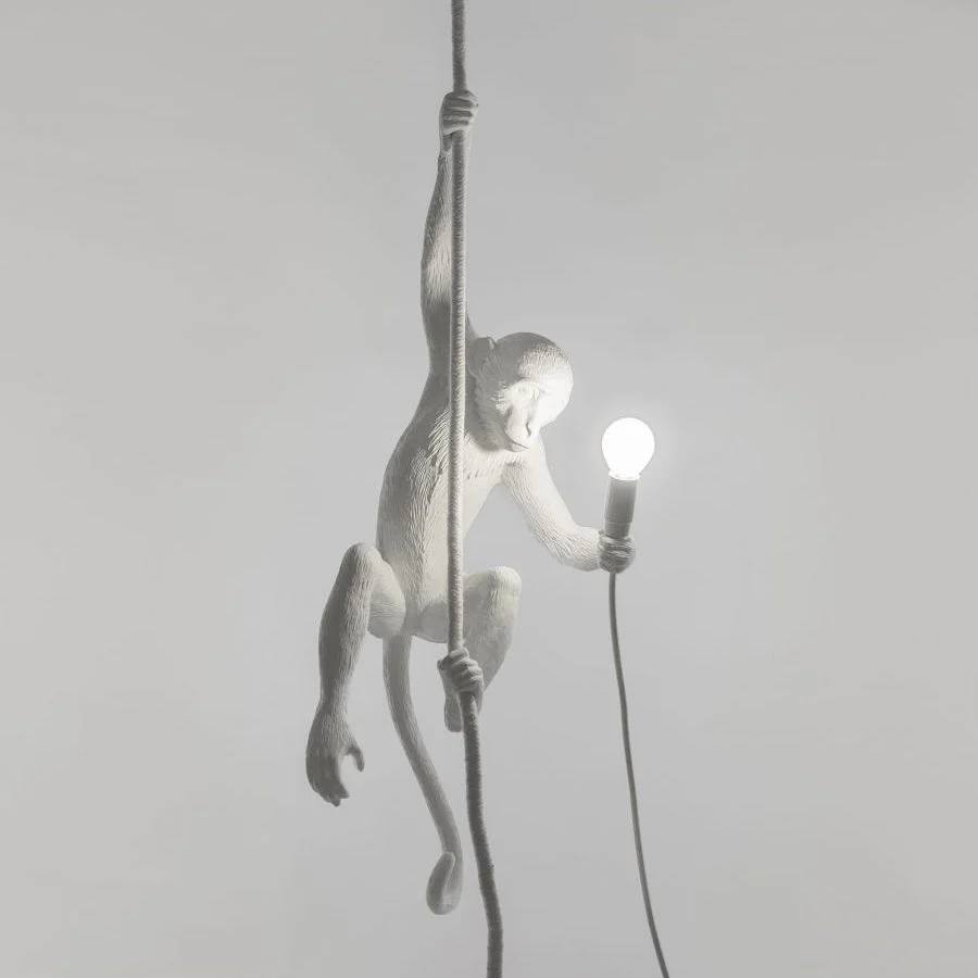 Monkey Pendant Light, Sculptural Hanging Lamp for Indoor Spaces
