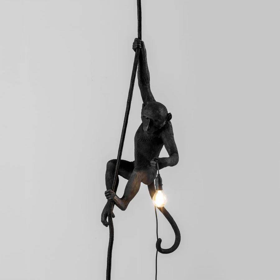 Monkey Pendant Light, Sculptural Hanging Lamp for Indoor Spaces