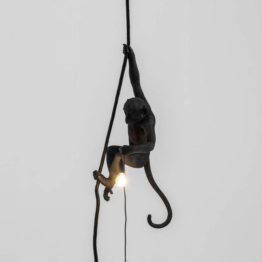 Monkey Pendant Light, Sculptural Hanging Lamp for Indoor Spaces