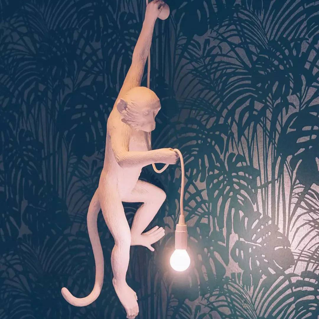 Monkey Pendant Light, Sculptural Hanging Lamp for Indoor Spaces