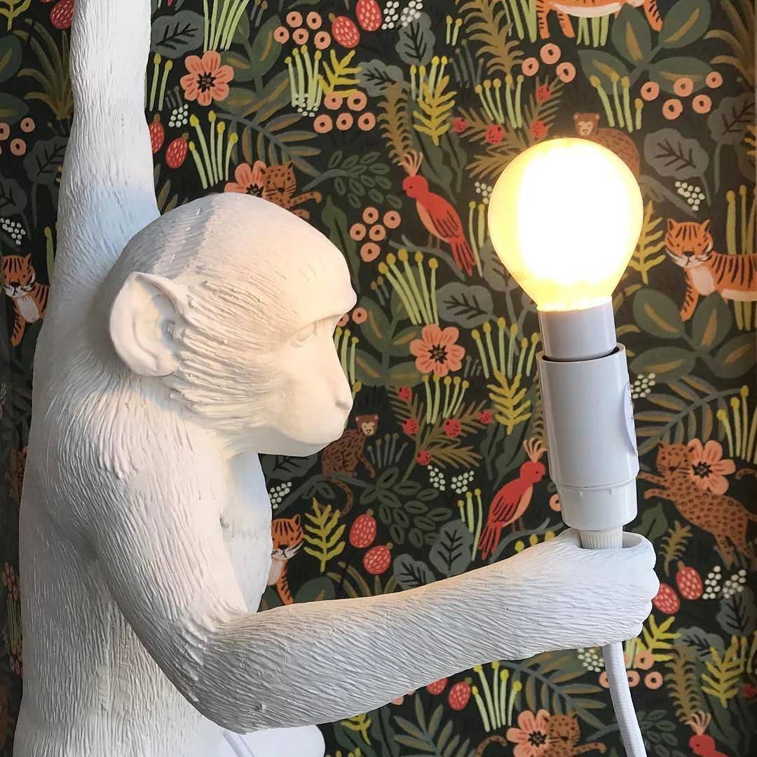 Monkey Pendant Light, Sculptural Hanging Lamp for Indoor Spaces