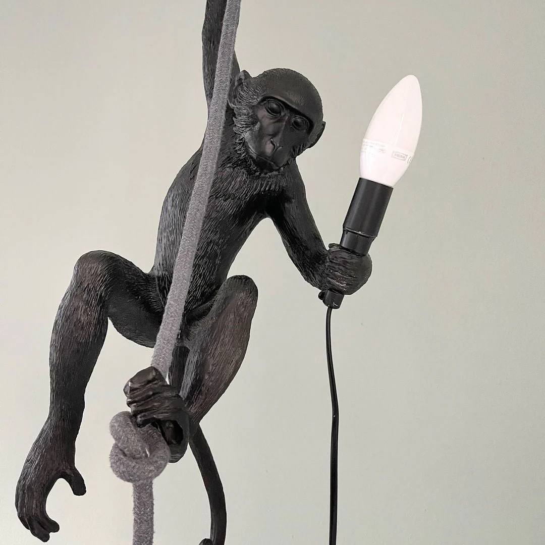 Monkey Pendant Light, Sculptural Hanging Lamp for Indoor Spaces