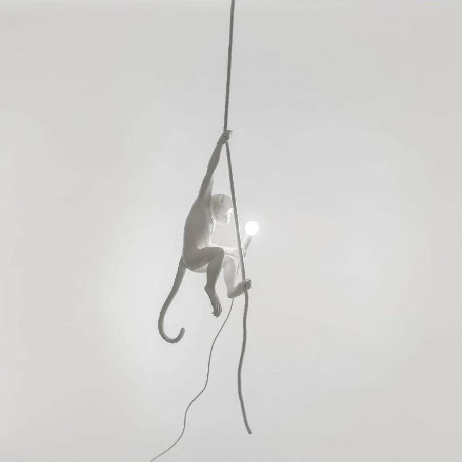Monkey Pendant Light, Sculptural Hanging Lamp for Indoor Spaces
