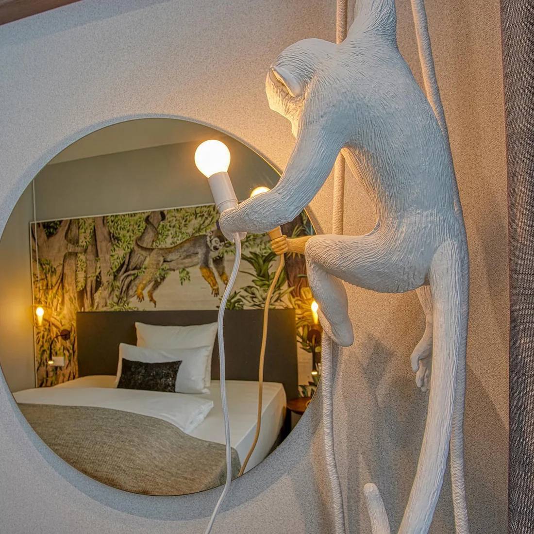 Monkey Pendant Light, Sculptural Hanging Lamp for Indoor Spaces