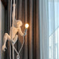 Monkey Pendant Light, Sculptural Hanging Lamp for Indoor Spaces