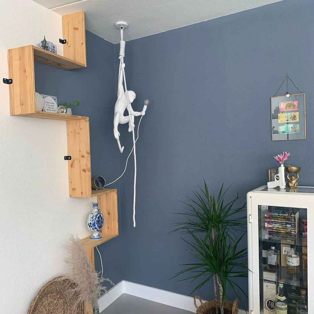 Monkey Pendant Light, Sculptural Hanging Lamp for Indoor Spaces