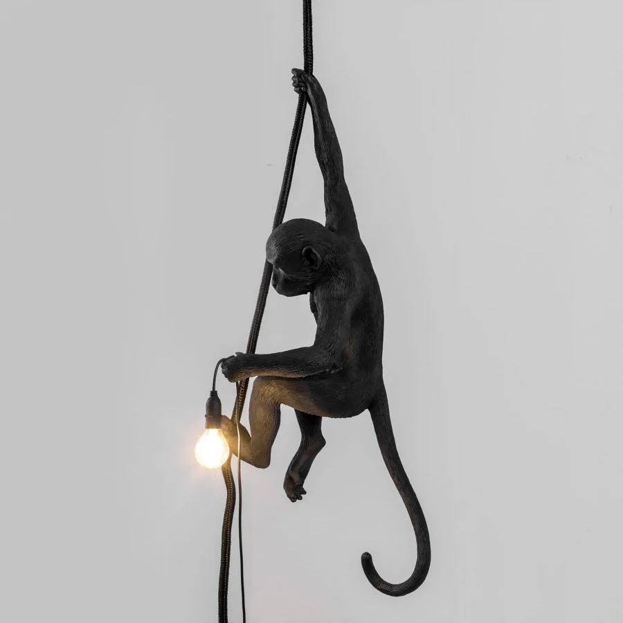 Monkey Pendant Light, Sculptural Hanging Lamp for Indoor Spaces