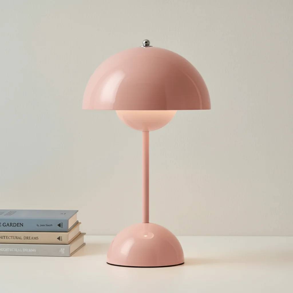 NordicNest Scandinavian Table Lamp, Dimmable Modern Bedside Light