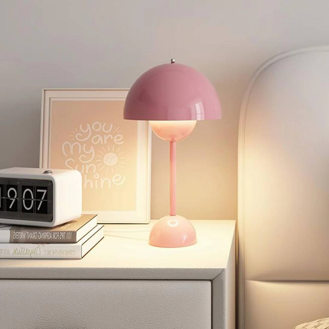 NordicNest Scandinavian Table Lamp, Dimmable Modern Bedside Light