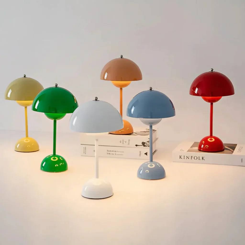 NordicNest Scandinavian Table Lamp, Dimmable Modern Bedside Light