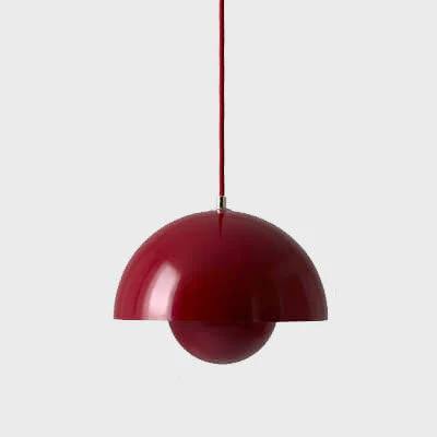 Nordic Macaron Dome Pendant Light, One-Light Metal Hanging Lamp