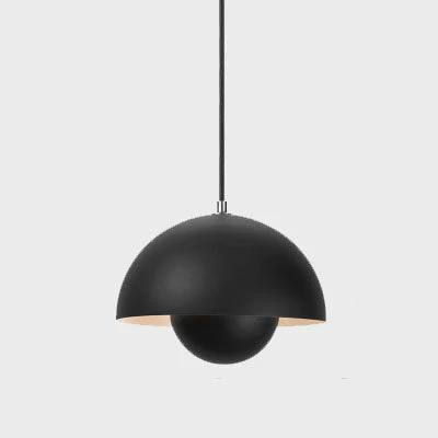 Nordic Macaron Dome Pendant Light, One-Light Metal Hanging Lamp