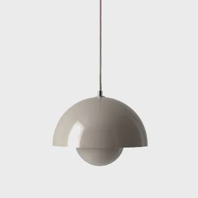 Nordic Macaron Dome Pendant Light, One-Light Metal Hanging Lamp