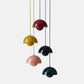 Nordic Macaron Dome Pendant Light, One-Light Metal Hanging Lamp