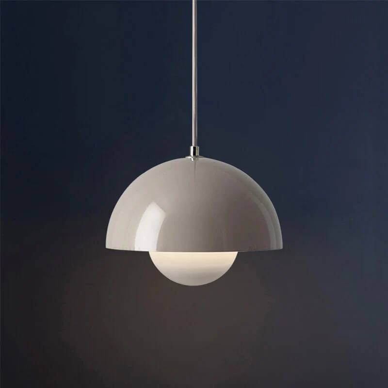 Nordic Macaron Dome Pendant Light, One-Light Metal Hanging Lamp