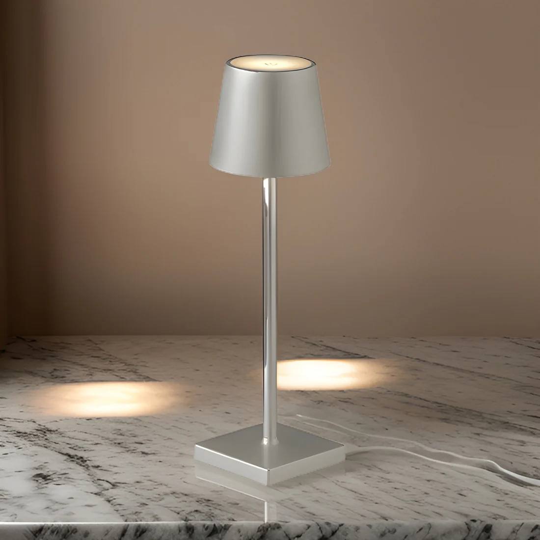 Wireless Rechargeable LED Table Lamp, Scandinavian Minimalist Design