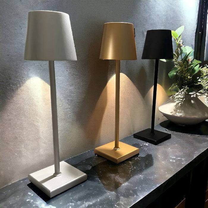 Wireless Rechargeable LED Table Lamp, Scandinavian Minimalist Design