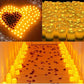Flameless LED Tealight Candles, Battery Operated Flickering Lights for Weddings and Romantic Events