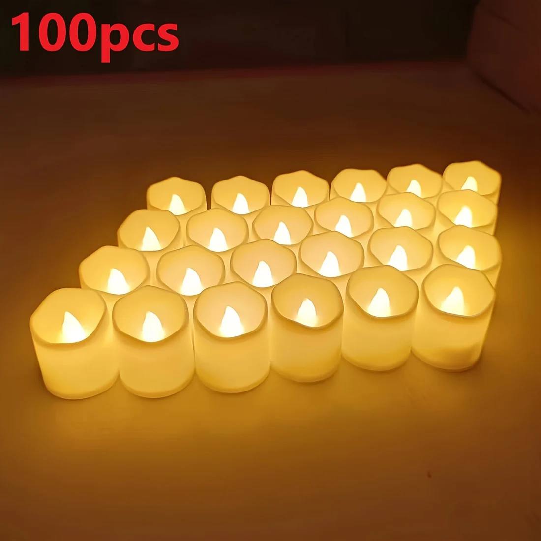 Flameless LED Tealight Candles, Battery Operated Flickering Lights for Weddings and Romantic Events