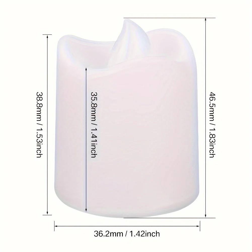 Flameless LED Tealight Candles, Battery Operated Flickering Lights for Weddings and Romantic Events