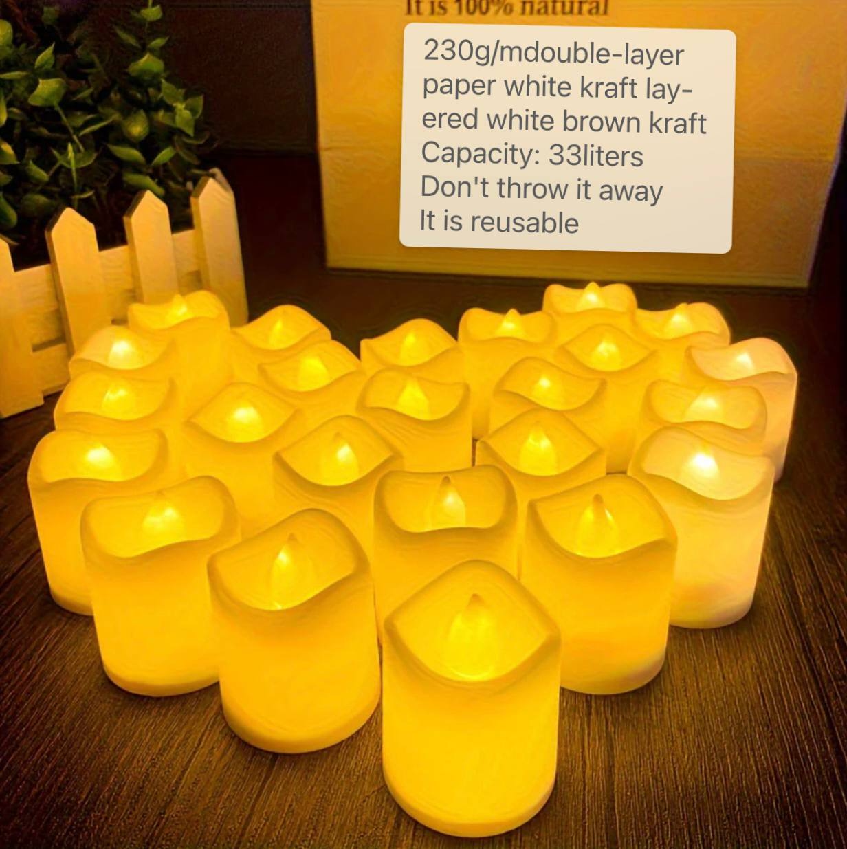 Flameless LED Tealight Candles, Battery Operated Flickering Lights for Weddings and Romantic Events