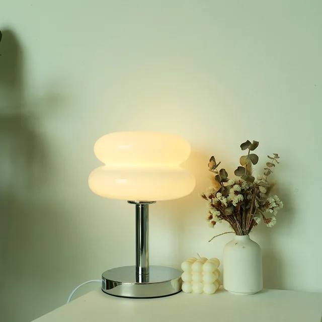 Glass Table Lamp with Colorful Design | Child-Friendly Bedside Night Light