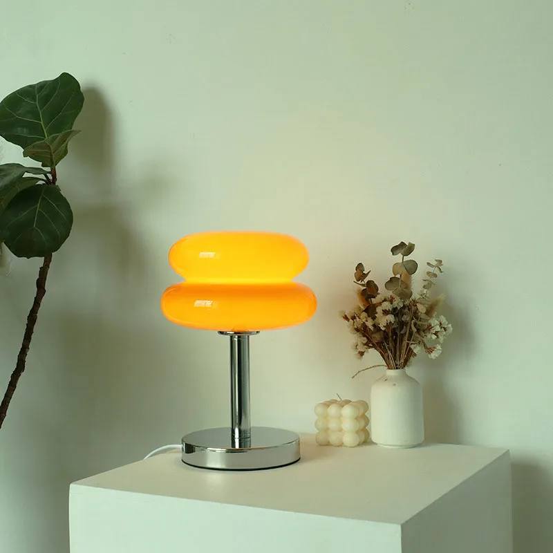 Glass Table Lamp with Colorful Design | Child-Friendly Bedside Night Light