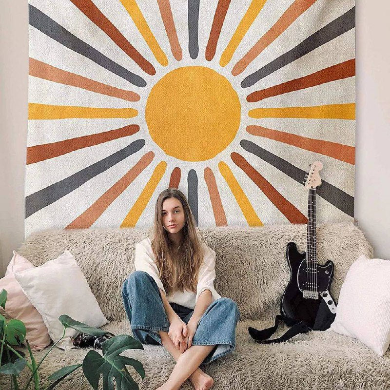 Cover Me With Sunshine Wall Tapestry Boho Neutral Decor