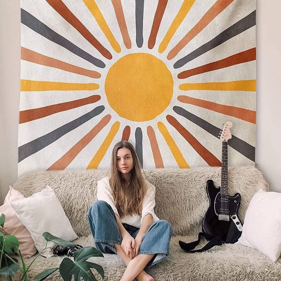 Cover Me With Sunshine Wall Tapestry Boho Neutral Decor