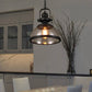 Bowl Shaped Glass Pendant Light, Industrial Retro Ceiling Lamp