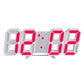 3D LED Wall Clock, Modern Digital Clock with Dimmable Lighting