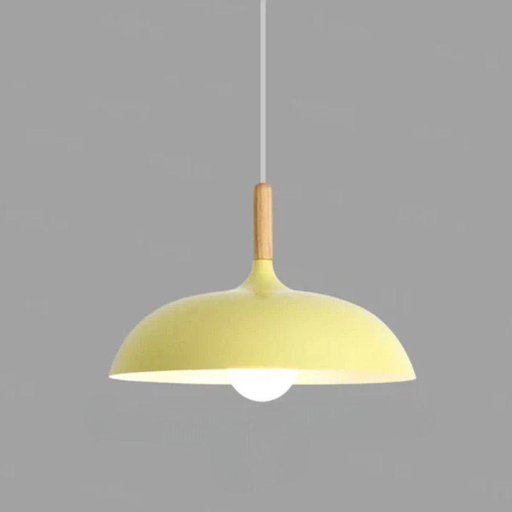 Nordic Oak Ceiling Light, Scandinavian Design with LED Lighting