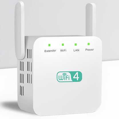 WiFi Range Extender with High-Gain Antennas and Gigabit LAN Port, Dual-Band Coverage