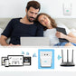 WiFi Range Extender with High-Gain Antennas and Gigabit LAN Port, Dual-Band Coverage