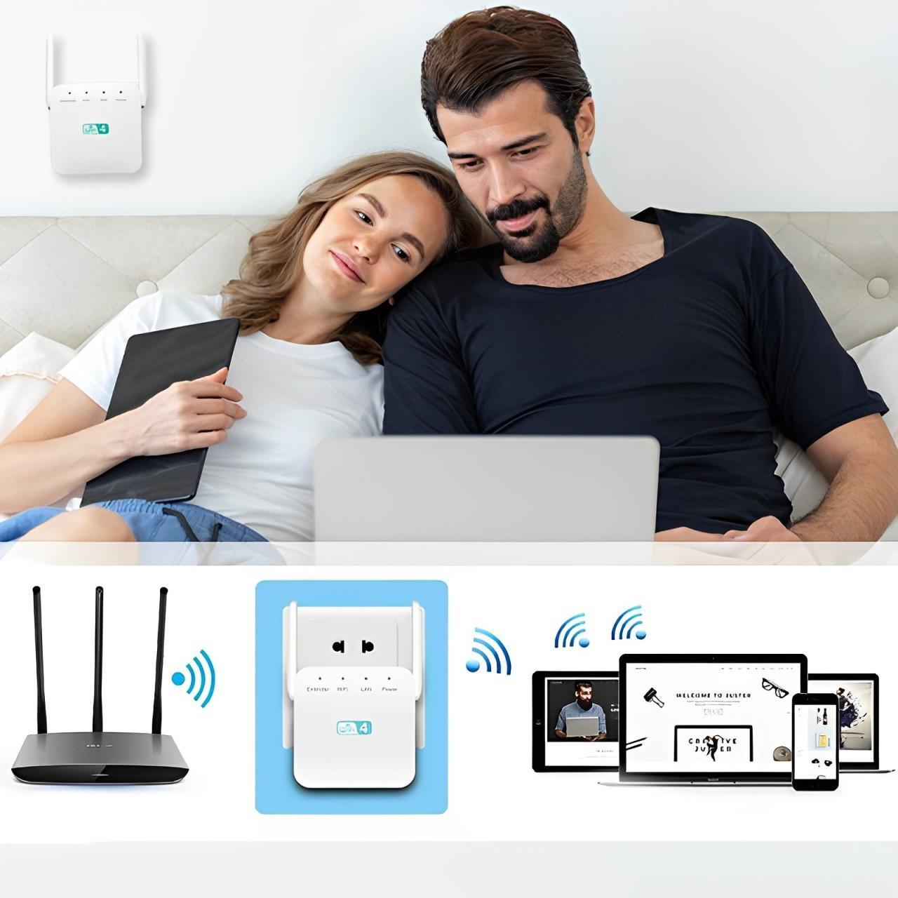 WiFi Repeater with Wall Penetrating Antenna and Multi-Device Support