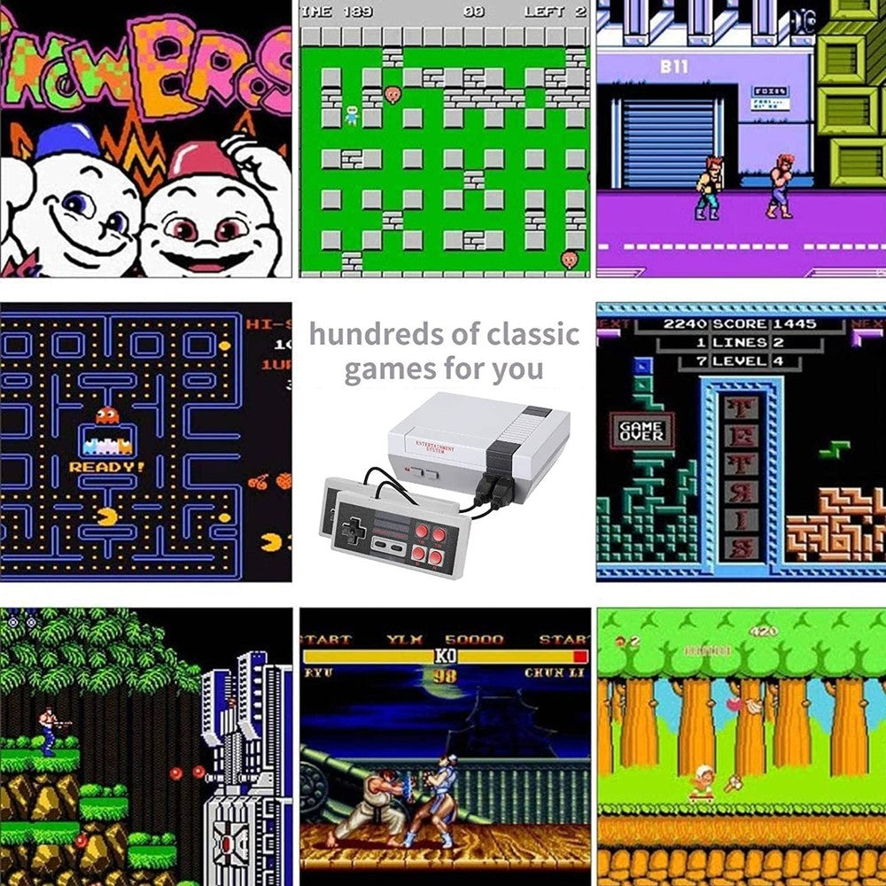 Classic Game Console with 620 Preloaded Games and Two Wired Controllers, Composite AV