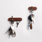 Magnetic Wooden Key Holder Wall Mount with Adhesive Backing and Oval  Design