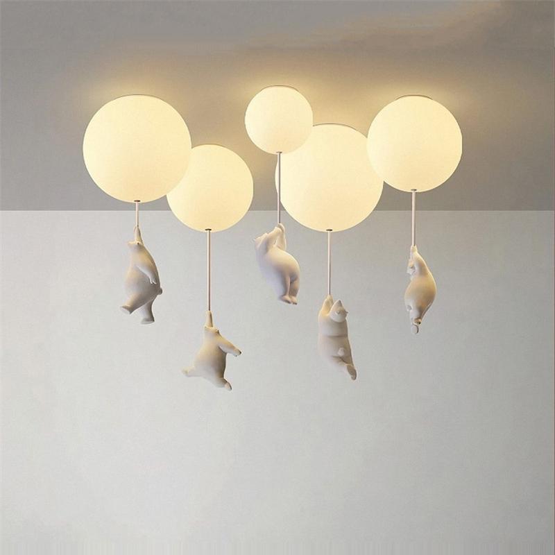 Balloon Bear Ceiling Light for Kids Room