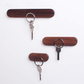 Magnetic Wooden Key Holder Wall Mount with Adhesive Backing and Oval  Design