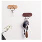 Magnetic Wooden Key Holder Wall Mount with Adhesive Backing and Oval  Design