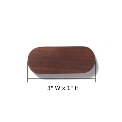 Magnetic Wooden Key Holder Wall Mount with Adhesive Backing and Oval  Design